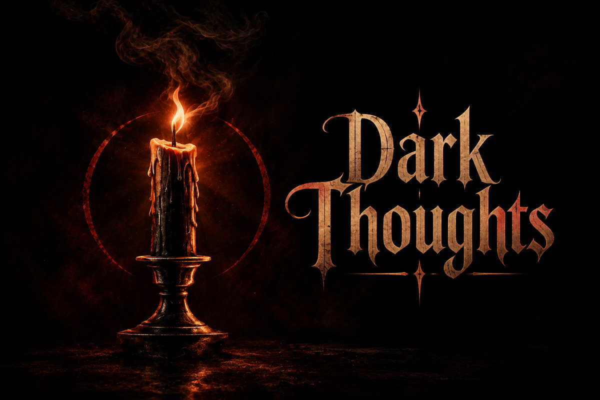 Dark Thoughts Hero Banner – Dunkles Kerzenlicht
